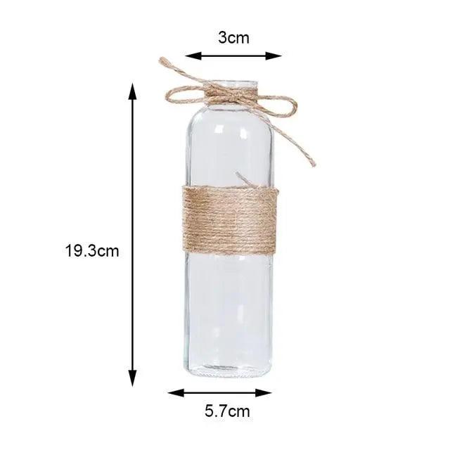 Minimalistyczny szklany wazon - elegancka dekoracja stołu