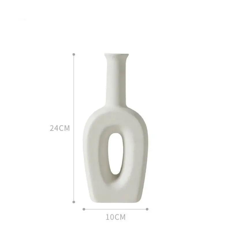 Ręcznie wykonany biały ceramiczny wazon