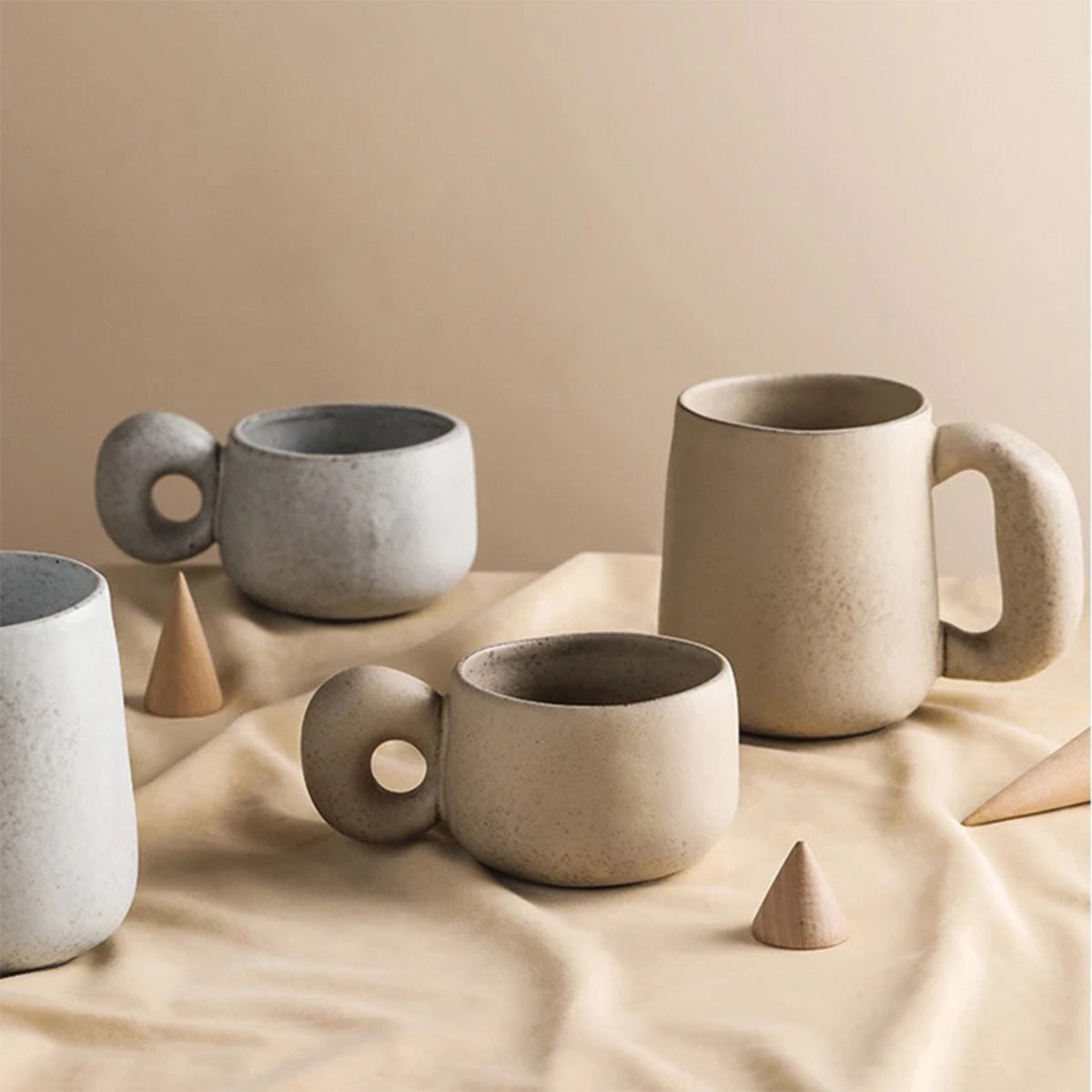 LouvStone - Autentyczne kamienne kubki | Ręcznie robiona ceramiczna zastawa stołowa rzemieślnicza