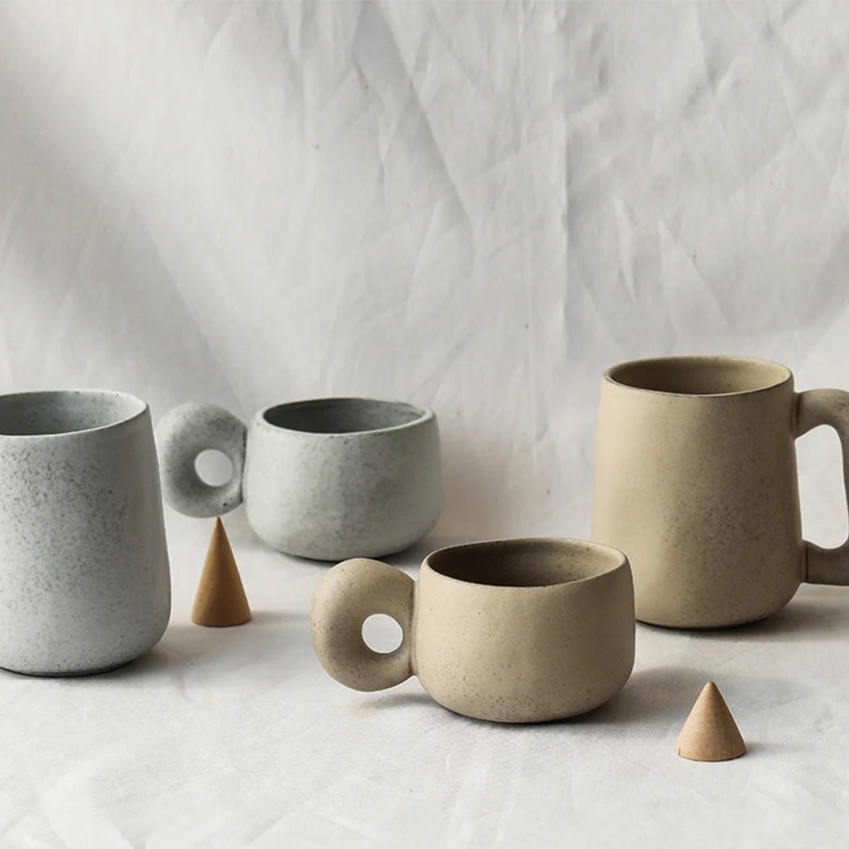 LouvStone - Autentyczne kamienne kubki | Ręcznie robiona ceramiczna zastawa stołowa rzemieślnicza