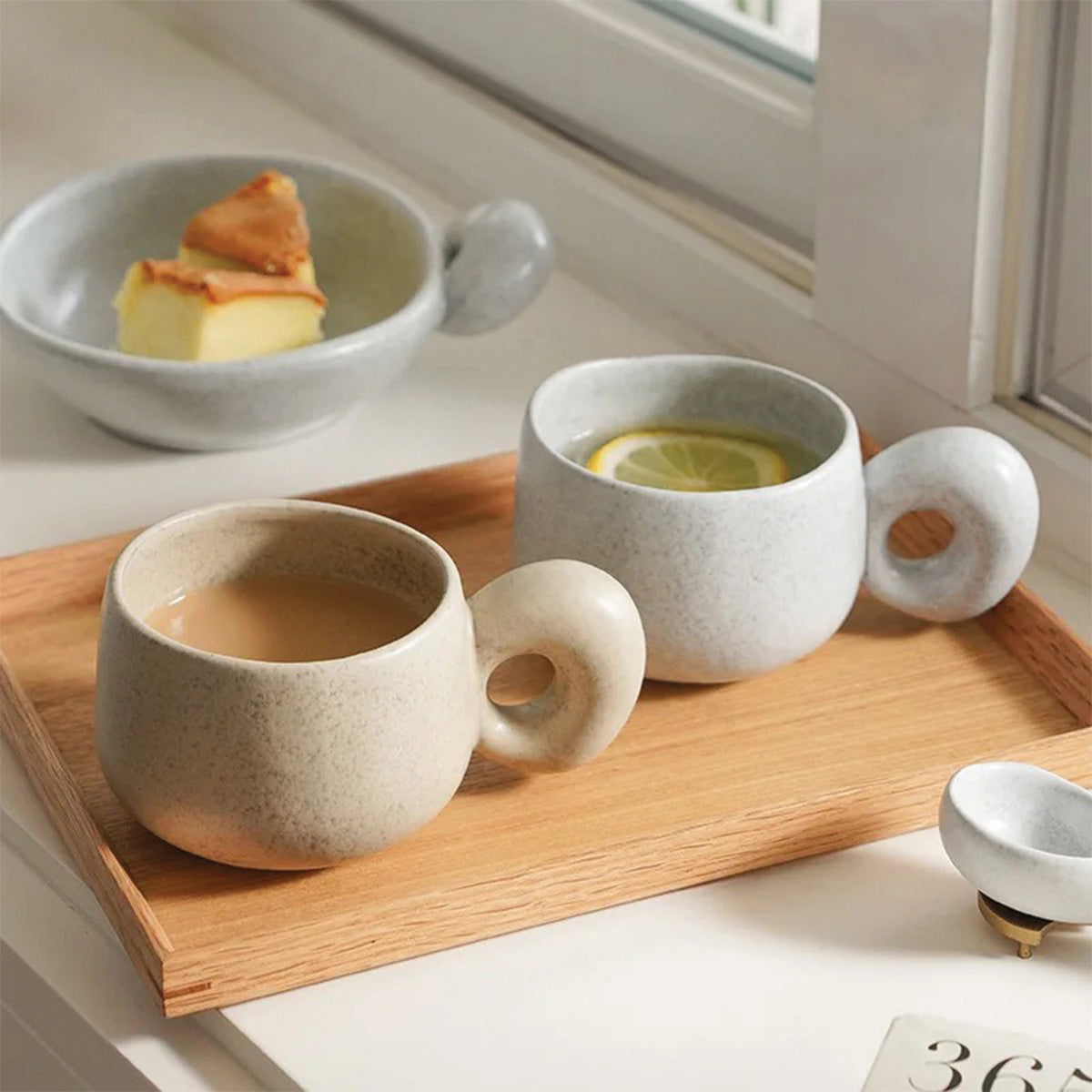 LouvStone - Autentyczne kamienne kubki | Ręcznie robiona ceramiczna zastawa stołowa rzemieślnicza