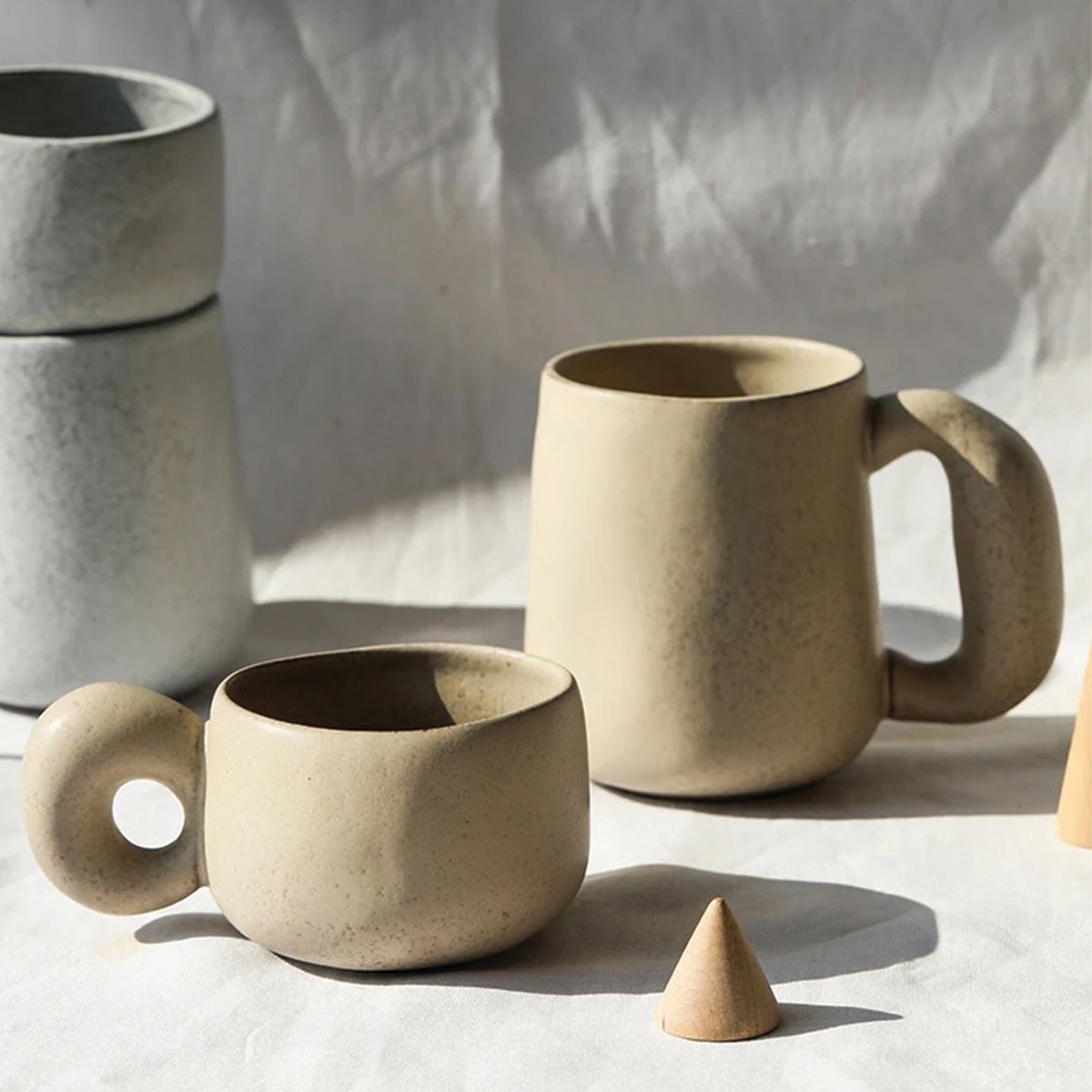 LouvStone - Autentyczne kamienne kubki | Ręcznie robiona ceramiczna zastawa stołowa rzemieślnicza