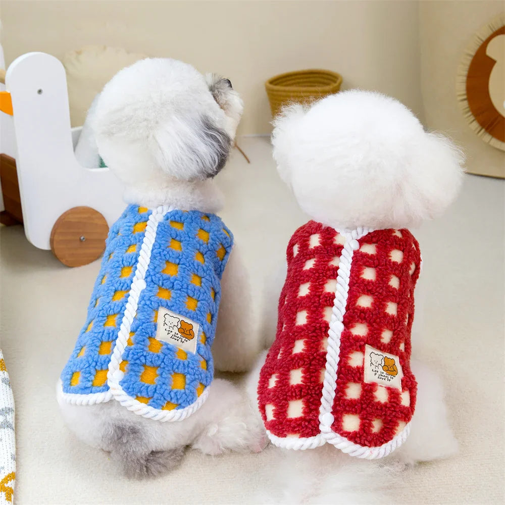 Luksusowy komfortowy płaszcz z polaru dla buldoga francuskiego i chihuahua dla ciepłej ochrony