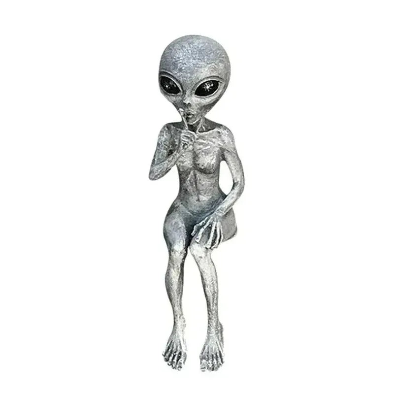 Aethra - Tajemniczy Obcy Obraz z Żywicy z UFO do Unikalnej Dekoracji Ogrodu