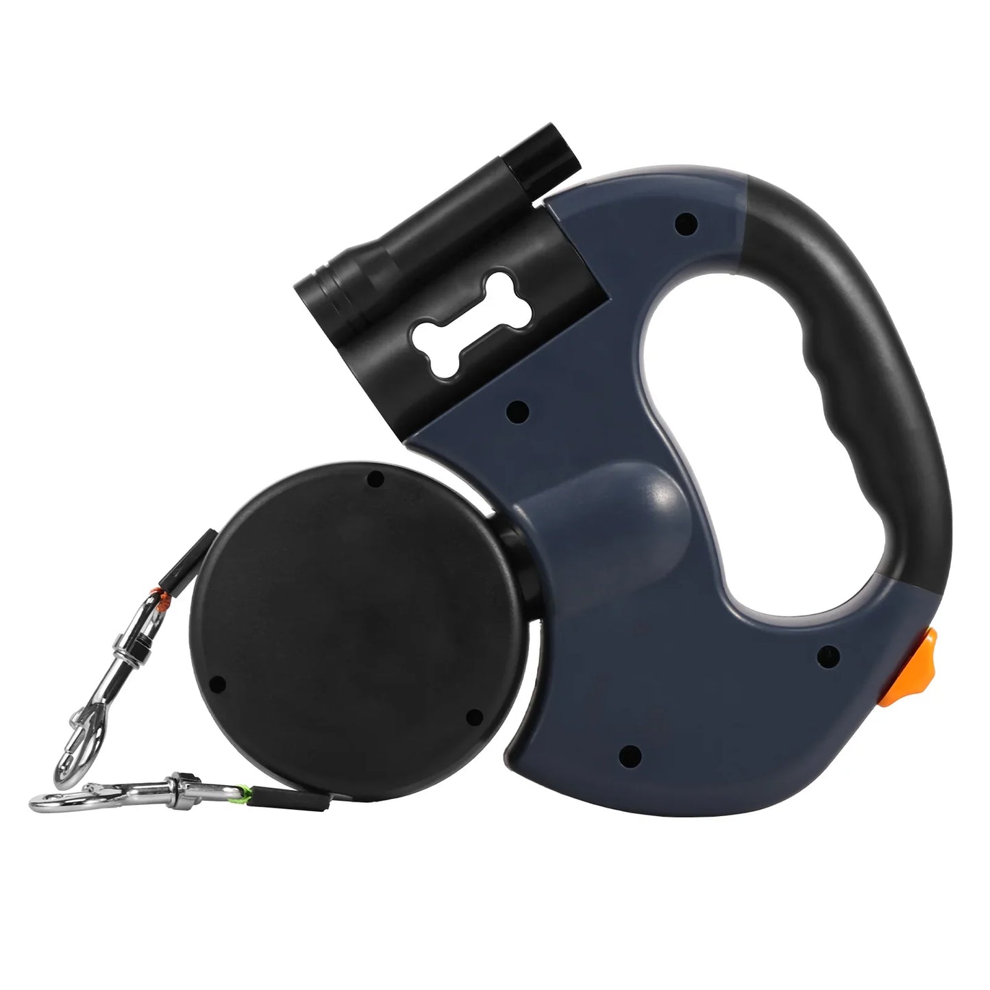 Bezpieczna odblaskowa smycz dla psa z praktyczną kieszenią na przechowywanie