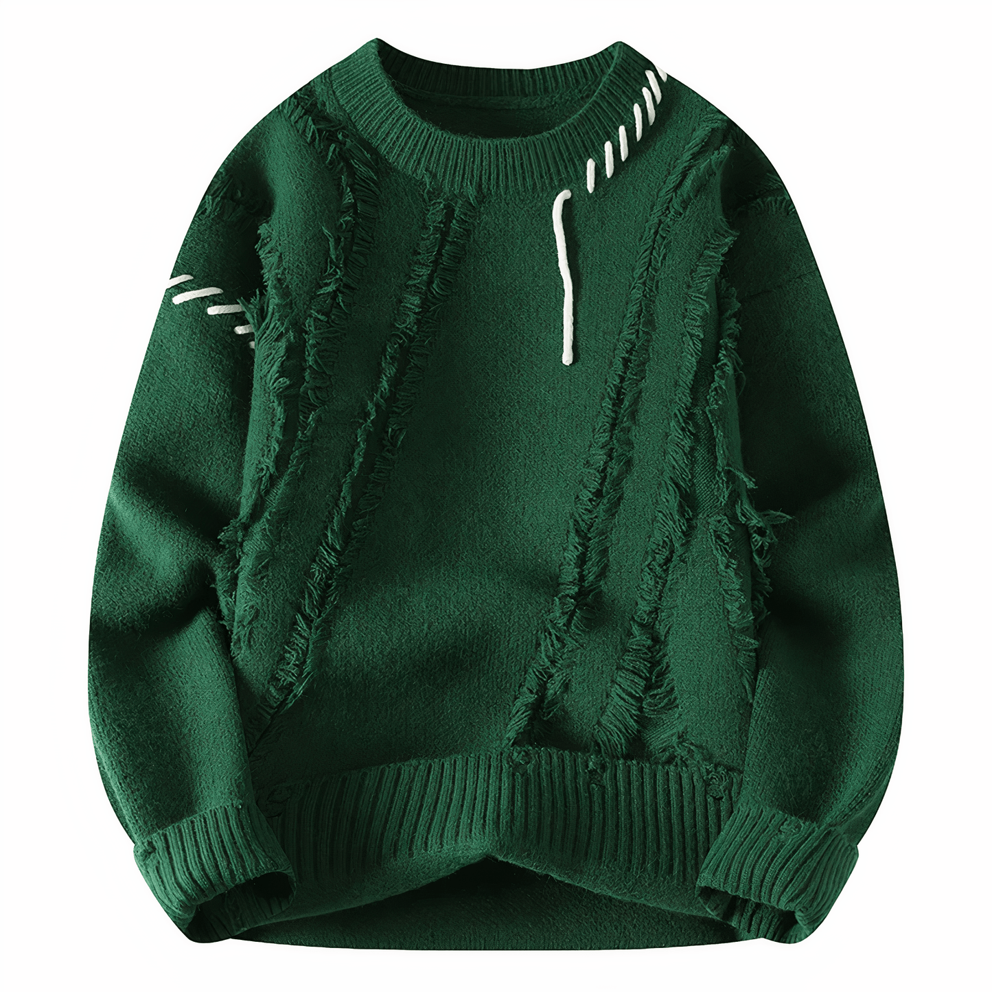 Albert - Stylish Modern Patchwork Sweater with Round Neck for a Trendy Look