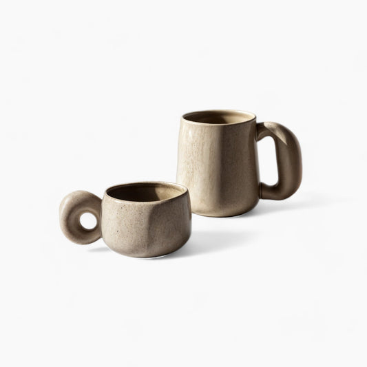 LouvStone - Autentyczne kamienne kubki | Ręcznie robiona ceramiczna zastawa stołowa rzemieślnicza