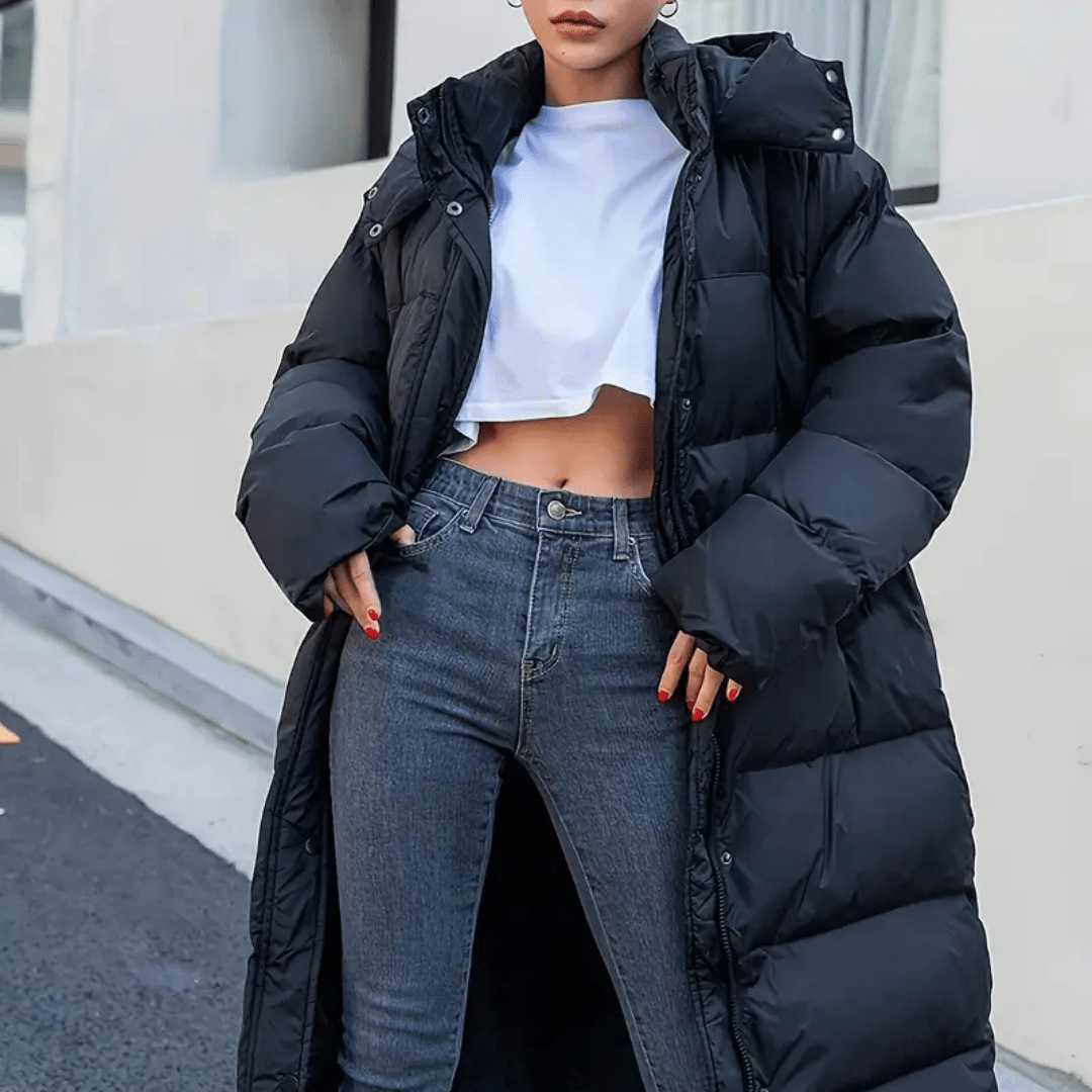 Viola – Comfortable and stylish long quilted jacket for ultimate comfort