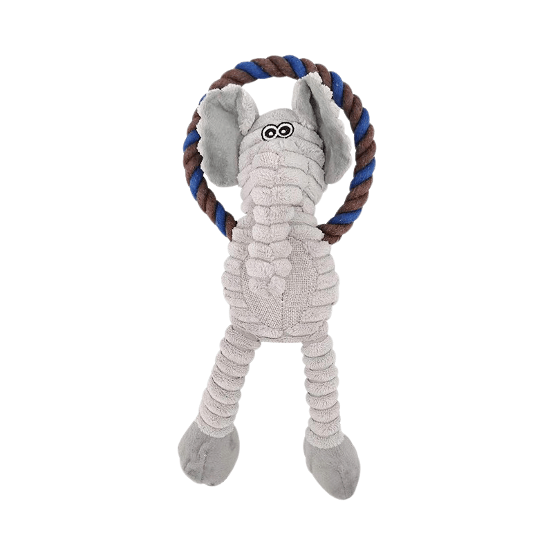 Luksusowa pluszowa zabawka dla psa z sztruksu z piszczałką dla dodatkowej zabawy