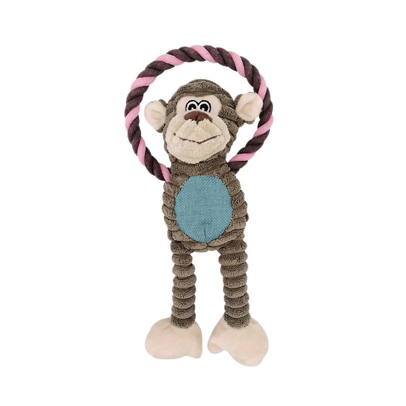 Luksusowa pluszowa zabawka dla psa z sztruksu z piszczałką dla dodatkowej zabawy