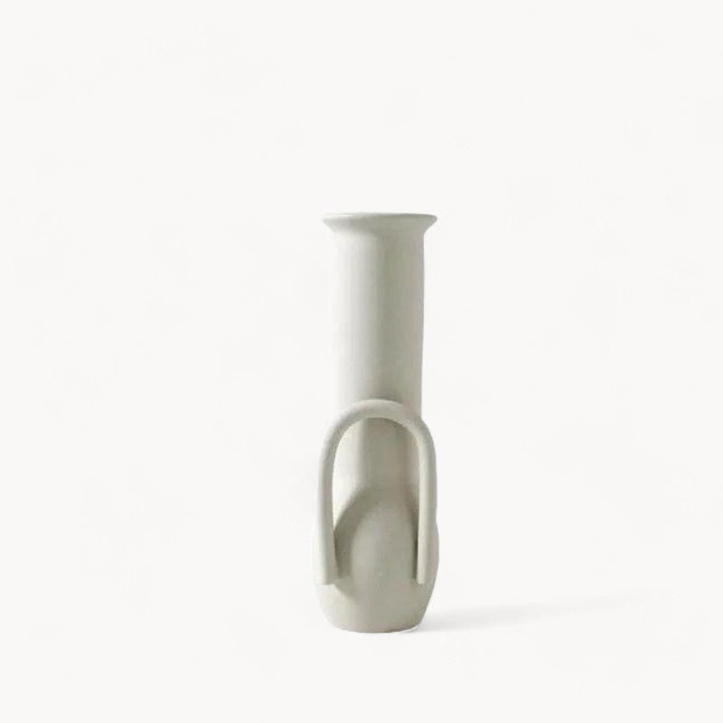 Ręcznie wykonany biały ceramiczny wazon