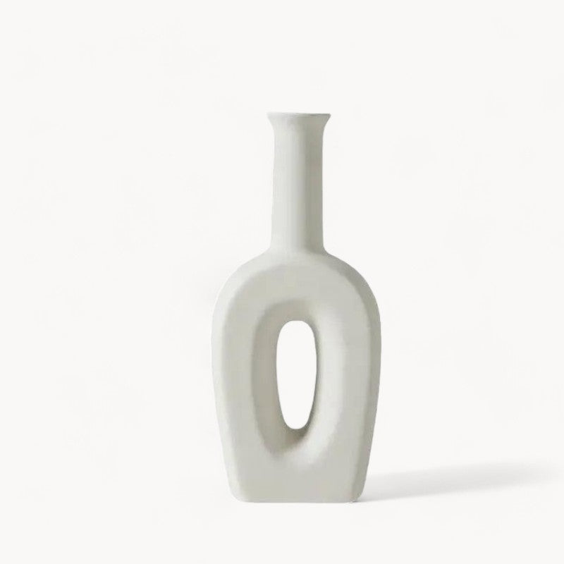 Ręcznie wykonany biały ceramiczny wazon