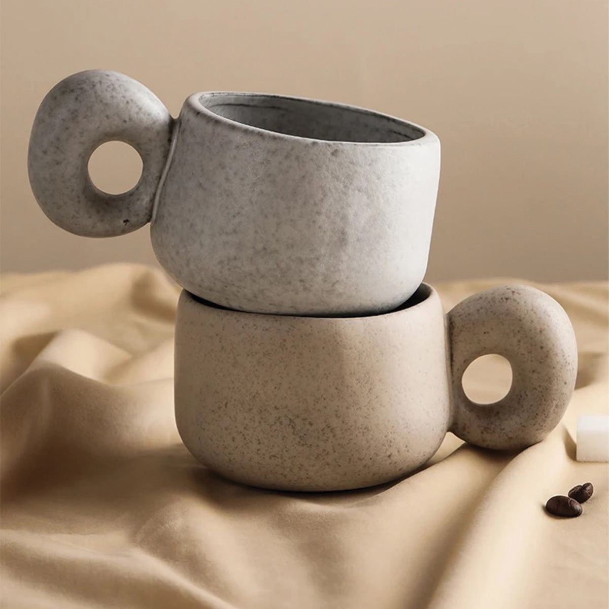 LouvStone - Autentyczne kamienne kubki | Ręcznie robiona ceramiczna zastawa stołowa rzemieślnicza