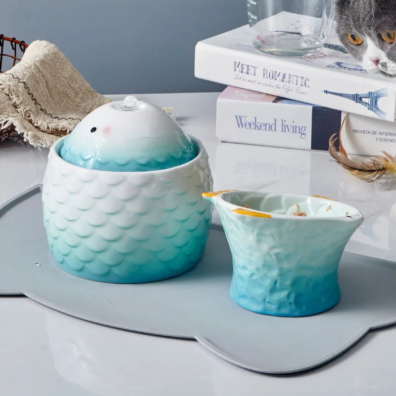 Luksusowa ceramiczna fontanna wodna dla zwierząt - świeża i zdrowa przyjemność picia