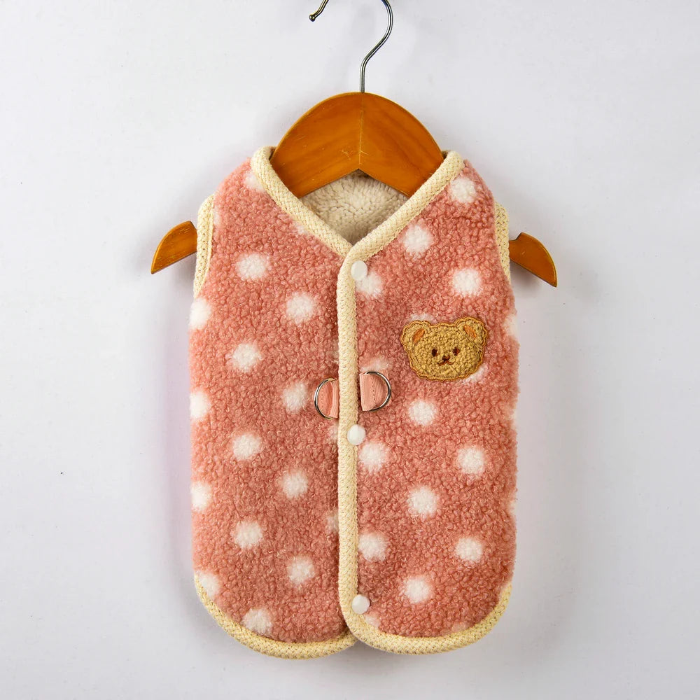 Luksusowy komfortowy płaszcz z polaru dla buldoga francuskiego i chihuahua dla ciepłej ochrony